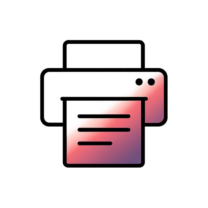 Document printing icon representing file and document services